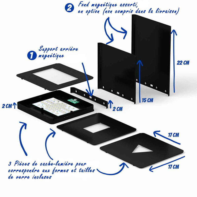 Socle lumineux plat pour Iceberg M