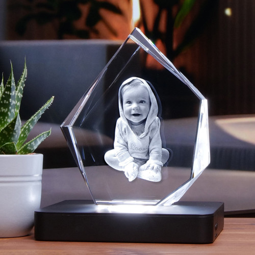 Cube 3D ICEBERG M en verre Viamant personnalisable