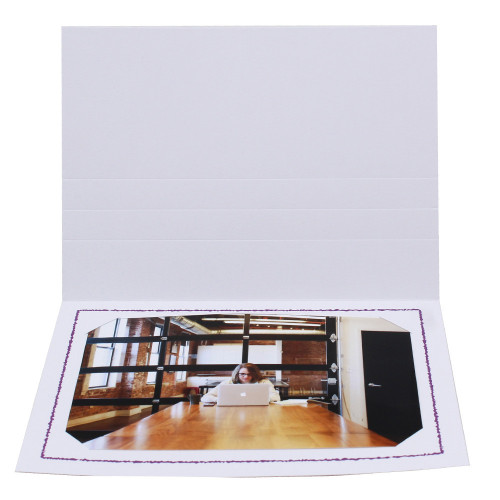 Lot de 116 cartonnages photo 20x30 blanc - Thionville violet
