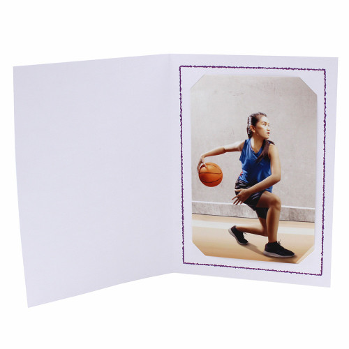 Lot 116 cartonnages photo 20x30 Thionville blanc - Liseré Violet