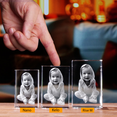 Cube 3D KELO V en verre Viamant personnalisable