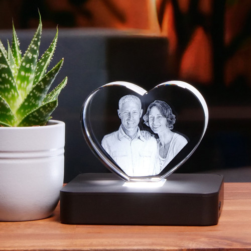 Socle lumineux plat Multi couleurs pour Coeur L