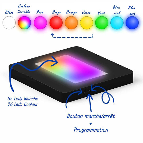 Socle lumineux plat Multi couleurs pour Giga horizontal