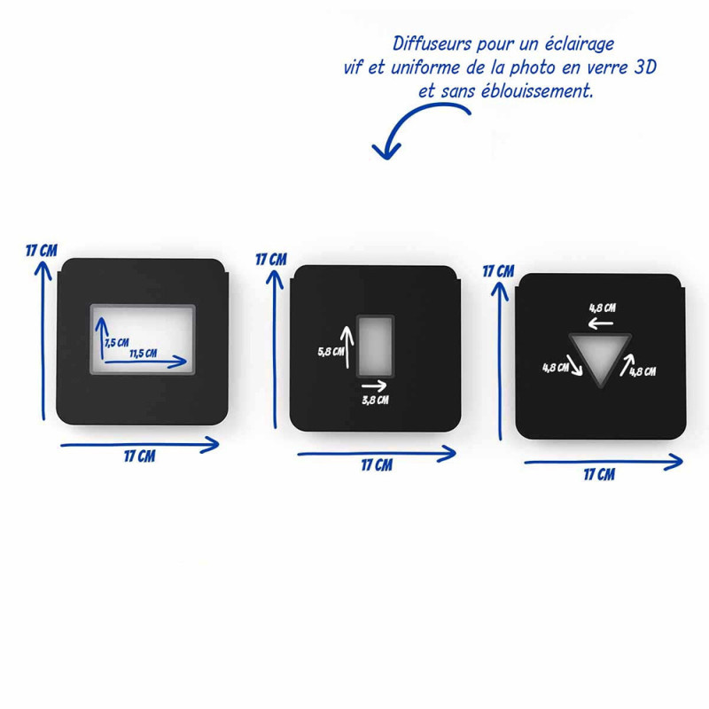 Socle lumineux plat Multi couleurs pour Giga horizontal