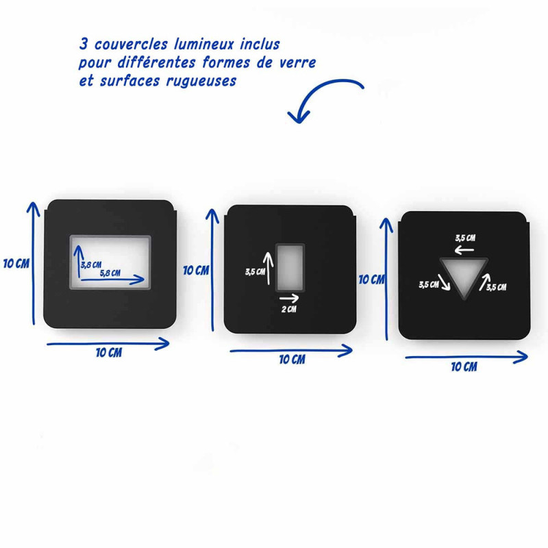 Socle lumineux plat Multi couleurs pour Aura Rise M horizontal