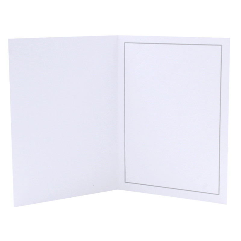 Lot de 100 cartonnages photo blanc 10x15 cm - Liseré Gris