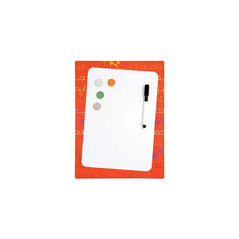 Pêle-mêle Mémo magnétique CPC souple-Frigo 24x32 en plastique souple - Orange