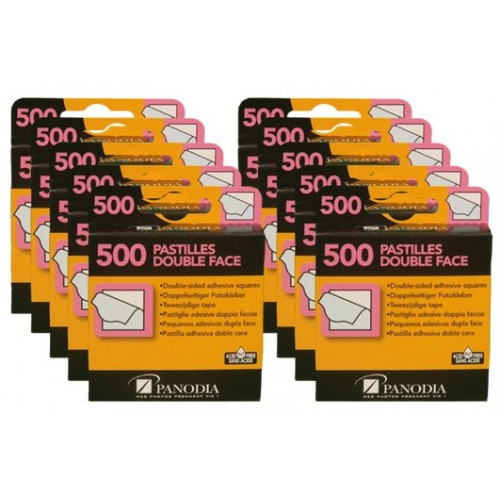 Lot de 10 boîtes de 500 pastilles double-faces Panodia