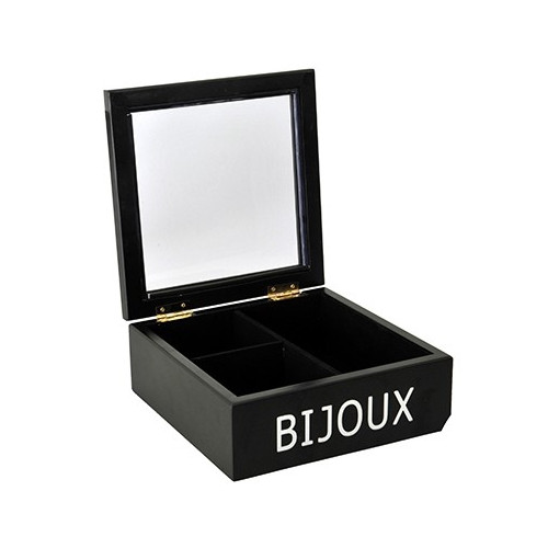 Boite à bijoux Emdé noire et chrome