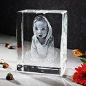 Gravure photo en verre 3D