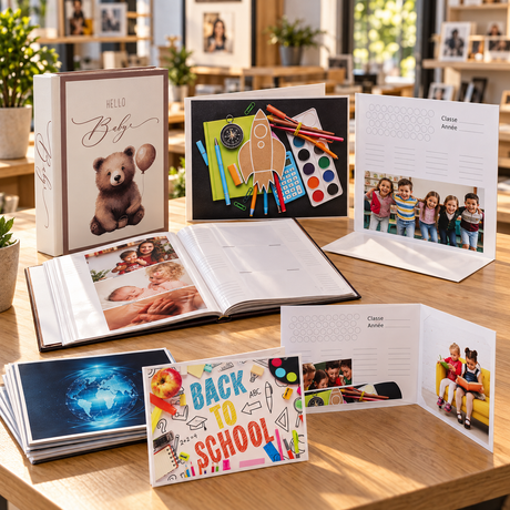 Produits photo CashPhoto pour particuliers, écoles, associations, clubs et professionnels : albums et cartonnages photo