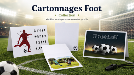 Collection de cartonnages foot CashPhoto avec modèles sportifs pour photos de football