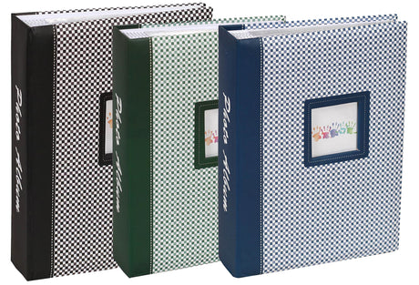 Lot de 3 albums photo Elements 200 pochettes 10x15 noir vert bleu