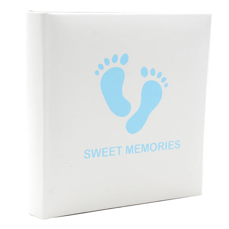 Album Photo Bébé "Empreinte" – Collection CPC  200 photos 10x15 cm – Modèle Bleu ou Rose – Couverture crème