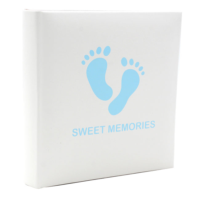 Album Photo Bébé "Empreinte" – Collection CPC  200 photos 10x15 cm – Modèle Bleu ou Rose – Couverture crème