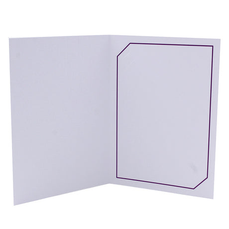 Cartonnage Photo Blanc « Serémange » – Liseré Violet | Collection CashPhoto