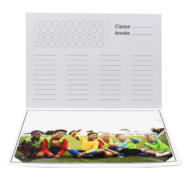 Cartonnage photo scolaire - Groupe 20x30 - Les Pros du Foot