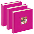 Lot de 3 albums photo Walther Fun Fushia 200 pochettes 10x15