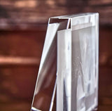 Prisme 2D L 13,5x10 horizontal en verre Viamant personnalisable