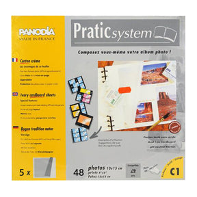 Lot de 4 feuillets Panodia C1 Pratic System fond crème