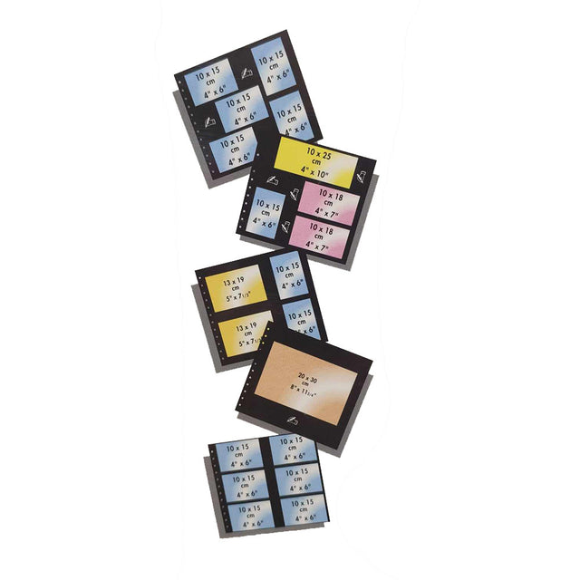 Lot de 5 feuillets Panodia C2 Pratic System fond noir