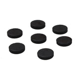 7 plots magnétiques ronds plats 12 mm - Noir