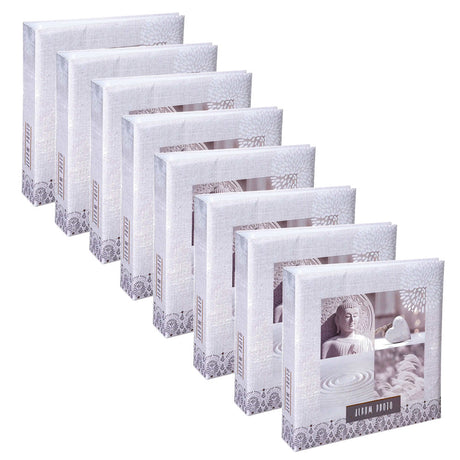 Lot de 8 classeurs vides Bouddha 3 anneaux pour pochettes 10x15 cm