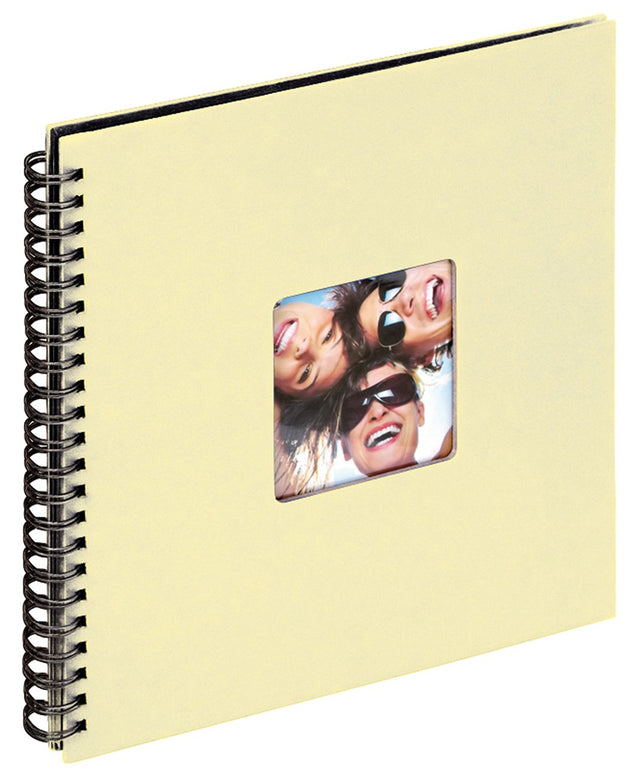 Lot de 3 albums traditionnels à spirales Fun crème pour 200 photos