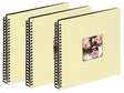 Lot de 3 albums traditionnels à spirales Fun crème pour 200 photos
