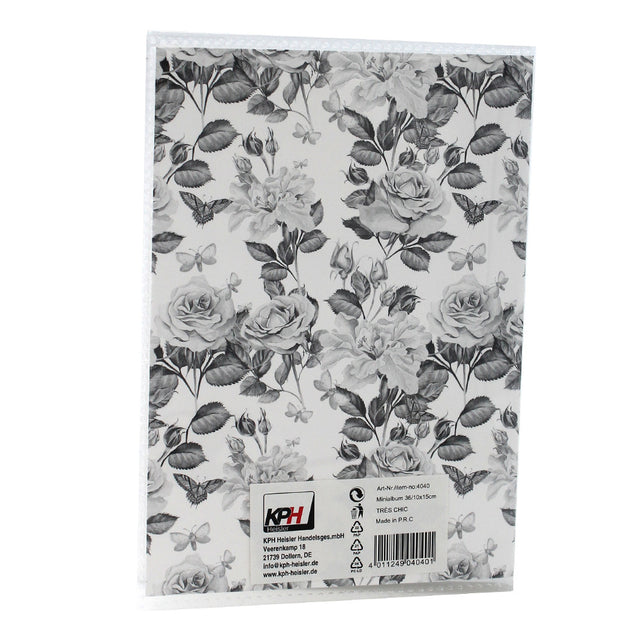 Mini album photo KP Très chic noir et blanc 36 pochettes 10X15