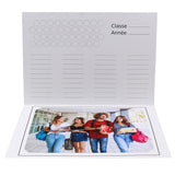 Cartonnage photo scolaire - Groupe 18x24 - Design marin noir et blanc