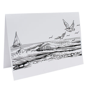 Cartonnage photo scolaire - Groupe 20x30 - Design marin noir et blanc