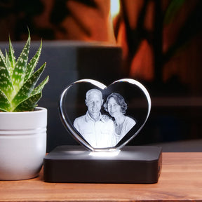 Socle lumineux plat Multi couleurs pour Coeur 2D ou 3D M