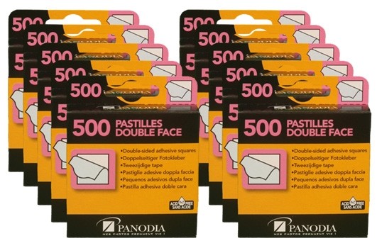 Lot de 10 boîtes de 500 pastilles double-faces Panodia