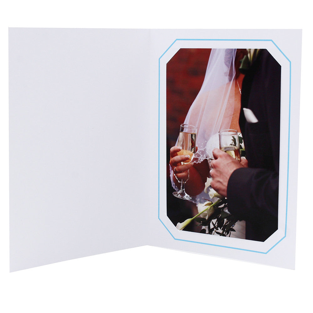 Cartonnage Photo Professionnel Octo – Liseré Bleu Clair| Collection CashPhoto