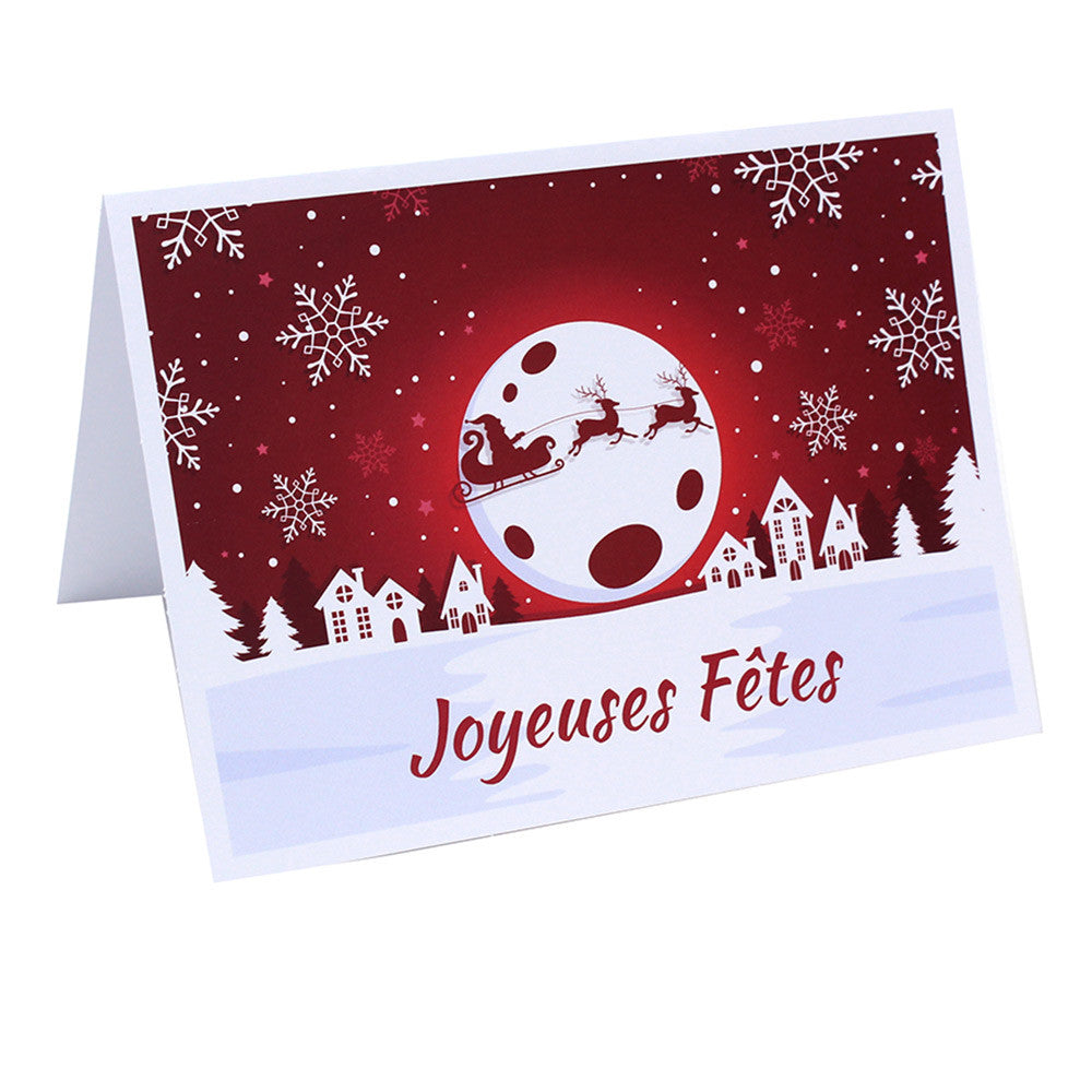 Lot cartonnage photo Joyeuses Fêtes - Horizontal  Rennes du Père Noël - 9x13 au 20x30 cm