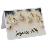 Lot de cartonnage photo Joyeuses Fêtes - Horizontal  Boules dorées 2 - 9x13 au 20x30 cm