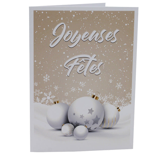 Lot cartonnage photo Joyeuses Fêtes vertical - Boules de Noël - 9x13 au 20x30 cm