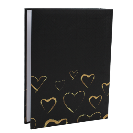 Album photo KP My Favorite 200 pochettes 10x15 cm Coeurs noir & or vue de dos