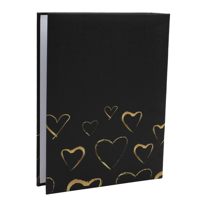 Album photo KP My Favorite 200 pochettes 10x15 cm Coeurs noir & or vue de dos