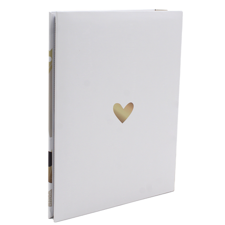 Album photo KP My Favorite Coeurs blanc & or 200 pochettes 10x15 cm - Dos