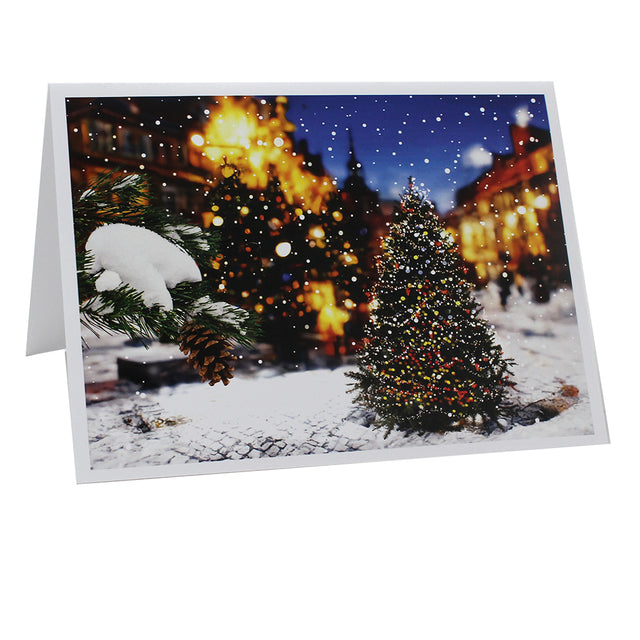 Lot de cartonnages photo – Sapin de Noël illuminé – Horizontal – 9x13 au 20x30 cm