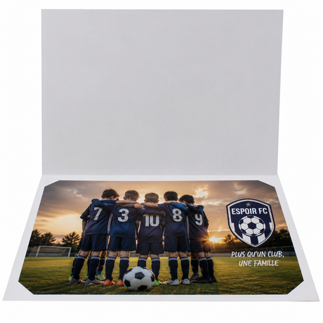 Cartonnage personnalisable intérieur image d'un club de foot