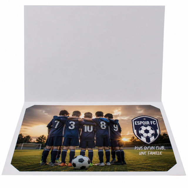 Cartonnage personnalisable intérieur image d'un club de foot