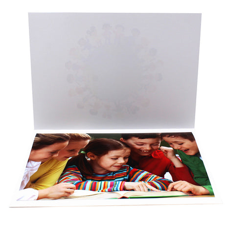 Cartonnage photo A4  Père Noël Trio en présentation