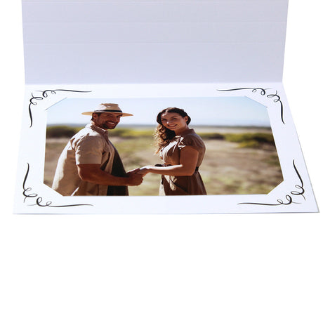Cartonnage photo blanc Frise N2 - Noir