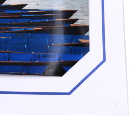 Cartonnage photo Hayange liseré bleu foncé détail