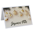Cartonnage photo horizontal Joyeuses Fêtes Boules dorées 2