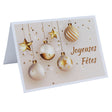 Cartonnage photo horizontal Joyeuses Fêtes Boules & Étoiles dorées