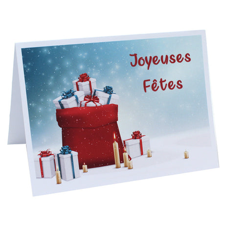 Cartonnage photo horizontal Joyeuses Fêtes Hotte du Père Noël
